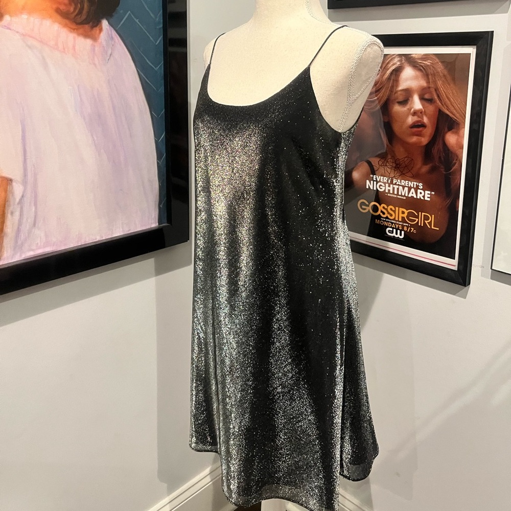 Rachel Green’s Laundry by Shelli Segal Silver/Black Dress S - Picture 5 of 7